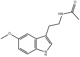 N-乙酰基-5-甲氧基色胺,73-31-4,结构式