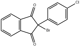 2-bromo-2-(4-chlorophenyl)-1H-indene-1,3(2H)-dione Struktur