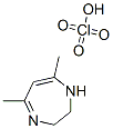 2,3-ジヒドロ-5,7-ジメチル-1H-1,4-ジアゼピン・過塩素酸塩 化学構造式