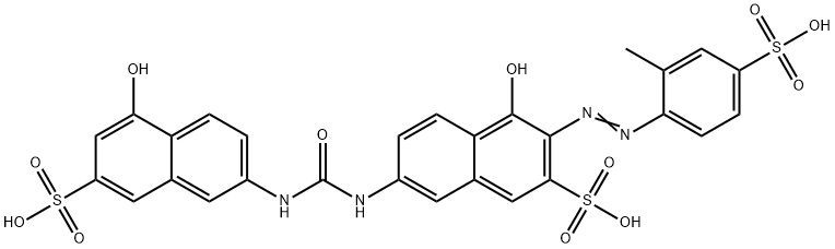 4-hydroxy-7-[[[(5-hydroxy-7-sulpho-2-naphthyl)amino]carbonyl]amino]-3-[(2-methyl-4-sulphophenyl)azo]naphthalene-2-sulphonic acid Structure