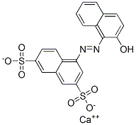 4-[(2-Hydroxy-1-naphthalenyl)azo]-2,7-naphthalenedisulfonic acid calcium salt,73019-25-7,结构式