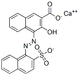 3-Hydroxy-4-[(2-sulfo-1-naphthalenyl)azo]-2-naphthalenecarboxylic acid calcium salt 结构式