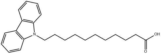 11-(9-carbazolyl)undecanoic acid 化学構造式