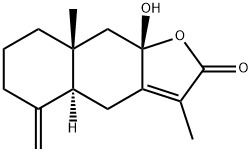 (4aS)-4a,5,6,7,8,8a,9,9a-オクタヒドロ-9aβ-ヒドロキシ-3,8aβ-ジメチル-5-メチレンナフト[2,3-b]フラン-2(4H)-オン 化学構造式