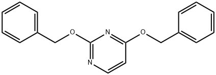 2,4-ビス(ベンジルオキシ)ピリミジン 化学構造式