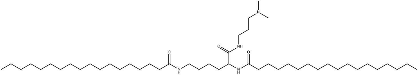 N,N'-[1-[[[3-(dimethylamino)propyl]amino]carbonyl]pentane-1,5-diyl]distearamide Struktur