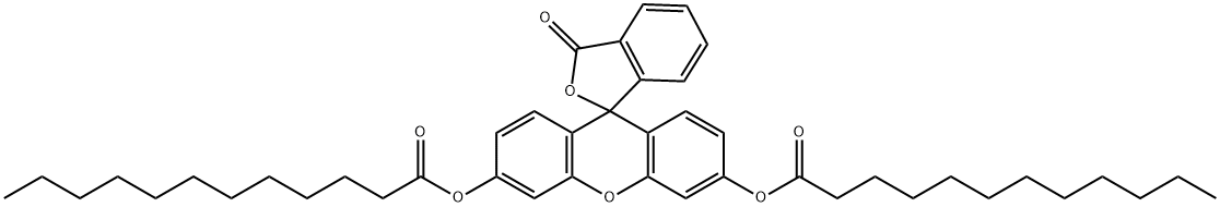 荧光素二月桂酯 结构式