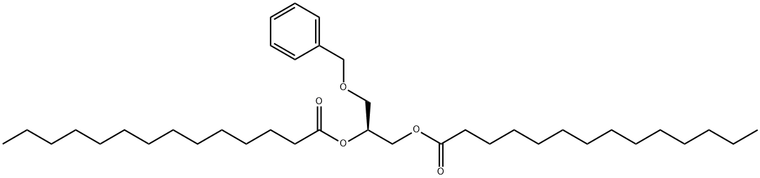 [S,(+)]-3-O-Benzyl-1-O,2-O-dimyristoyl-L-glycerol Structure