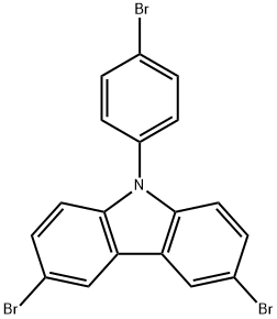 3,6-二溴-9-(4-溴苯基)咔唑,73087-83-9,结构式