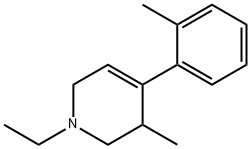 Pyridine, 1-ethyl-1,2,3,6-tetrahydro-3-methyl-4-(2-methylphenyl)- (9CI) Struktur