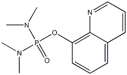 N,N,N',N'-テトラメチルジアミドりん酸8-キノリル 化学構造式