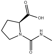 (甲基氨基甲酰基)-L-脯氨酸 结构式