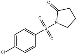 1-(4-chlorophenyl)sulfonylpyrrolidin-2-one 结构式