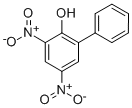 2,4-ジニトロ-6-フェニルフェノール 化学構造式