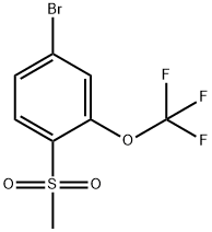 4-BroMo-1-Methanesulfonyl-2-(trifluoroMethoxy)benzene 结构式