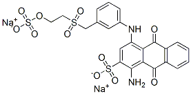 1-Amino-9,10-dihydro-9,10-dioxo-4-[[3-[[[2-(sulfooxy)ethyl]sulfonyl]methyl]phenyl]amino]-2-anthracenesulfonic acid disodium salt Struktur