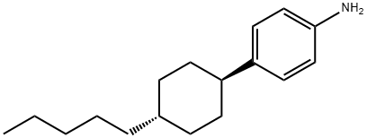 反式-4-(4-戊基环己基)苯胺,73163-44-7,结构式