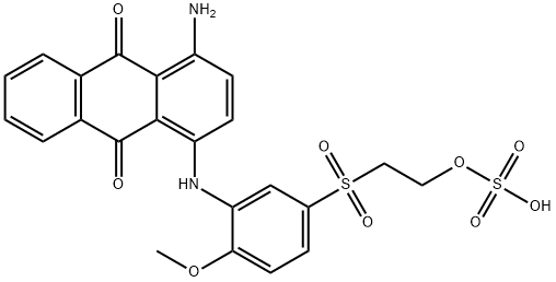 2-[[5-[(1-amino-9,10-dioxo-4-anthryl)amino]-2-methoxyphenyl]sulphonyl]ethyl hydrogen sulphate Structure