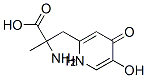 2-Pyridinepropanoic acid, alpha-amino-1,4-dihydro-5-hydroxy-alpha-methyl-4-oxo- (9CI) Struktur