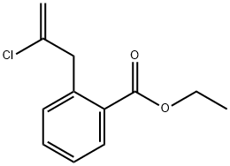 3-(2-カルボエトキシフェニル)-2-クロロ-1-プロペン 化学構造式