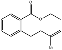 2-ブロモ-4-(2-カルボエトキシフェニル)-1-ブテン 化学構造式