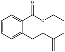 4-(2-カルボエトキシフェニル)-2-メチル-1-ブテン 化学構造式