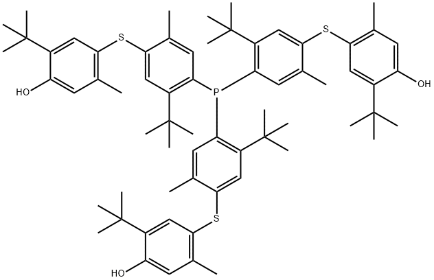 p,p',p''-[phosphinylidynetris[[5-tert-butyl-2-methyl-4,1-phenylene]thio]]tris[6-tert-butyl-m-cresol] 结构式