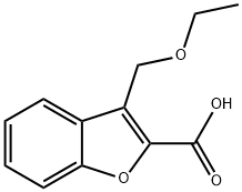 3-(ETHOXYMETHYL)-1-BENZOFURAN-2-CARBOXYLIC ACID 化学構造式