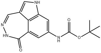 (6-氧代-5,6-二氢-1H-[1,2]二氮杂[4,5,6-CD]吲哚-8-基)氨基甲酸叔丁酯 结构式