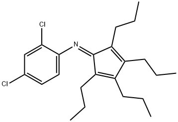 2,4-DICHLORO-N-(2,3,4,5-TETRAPROPYLCYCLOPENTA-2,4-DIENYLIDENE)ANILINE Struktur