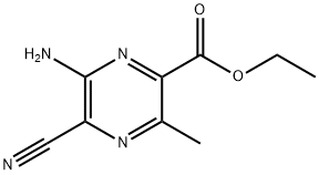 Pyrazinecarboxylic acid, 6-amino-5-cyano-3-methyl-, ethyl ester (9CI) 化学構造式