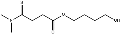 Butanoic  acid,  4-(dimethylamino)-4-thioxo-,  4-hydroxybutyl  ester 结构式