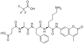 SUC-ALA-PHE-LYS-AMC TRIFLUOROACETATE SALT 结构式