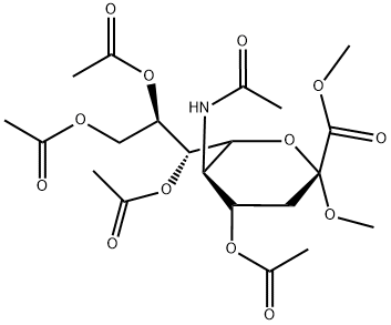 N-乙酰基-2-O-甲基-Α-神经氨酸甲酯4,7,8,9-四乙酸酯 结构式