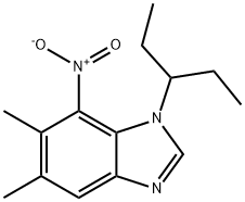 1H-Benzimidazole, 1-(1-ethylpropyl)-5,6-dimethyl-7-nitro-|1-(1-乙基丙基)-5,6-二甲基-7-硝基-1H-苯并咪唑