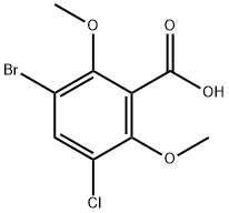 3-BROMO-5-CHLORO-2,6-DIMETHOXYBENZOIC ACID 化学構造式