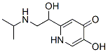 4(1H)-Pyridinone, 5-hydroxy-2-[1-hydroxy-2-[(1-methylethyl)amino]ethyl]- (9CI) 化学構造式