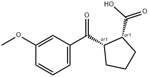 CIS-2-(3-メトキシベンゾイル)シクロペンタン-1-カルボン酸 化学構造式