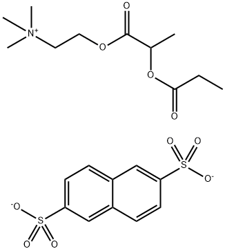 Ethanaminium, 2-(2-(1-oxopropoxy)-1-oxopropoxy)-N,N,N-trimethyl-, 2,6-  naphthalenedisulfonate (2:1),73231-78-4,结构式