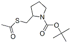 tert-Butyl 2-[(acetylsulfanyl)methyl]-1-pyrrolidinecarboxylate Structure