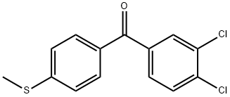 3,4-ジクロロ-4'-(メチルチオ)ベンゾフェノン 化学構造式