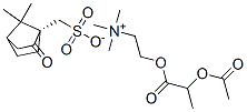2-(2-acetyloxypropanoyloxy)ethyl-trimethyl-azanium, [(1S)-7,7-dimethyl -2-oxo-norbornan-1-yl]methanesulfonate 结构式