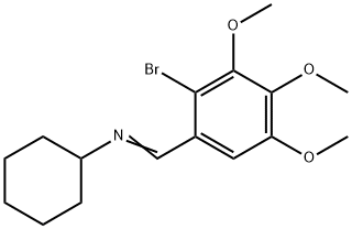 N-(2-BROMO-3,4,5-TRIMETHOXYBENZYLIDENE)CYCLOHEXYLAMINE Struktur