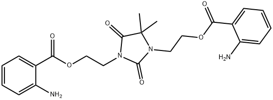 1,3-bis[2-[(2-aminobenzoyl)oxy]ethyl]-5,5-dimethylimidazolidine-2,4-dione,73253-44-8,结构式