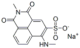 sodium 2,3-dihydro-2-methyl-6-(methylamino)-1,3-dioxo-1H-benz[de]isoquinoline-5-sulphonate,73263-39-5,结构式