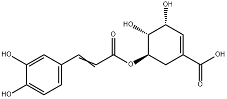 1-Cyclohexene-1-carboxylic acid, 5-((3-(3,4-dihydroxyphenyl)-1-oxo-2-p ropenyl)oxy)-3,4-dihydroxy-, (3R-(3alpha,4alpha,5beta))-|5-O-咖啡酰莽草酸