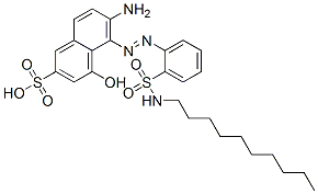 6-amino-5-[[2-[(decylamino)sulphonyl]phenyl]azo]-4-hydroxynaphthalene-2-sulphonic acid Structure