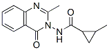 Cyclopropanecarboxamide, 2-methyl-N-(2-methyl-4-oxo-3(4H)-quinazolinyl)- Struktur