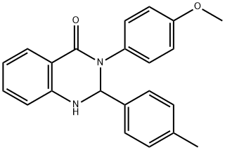 2-(4-Methylphenyl)-3-(4-methoxyphenyl)-dihydro-4(1H)quinazolinone Struktur