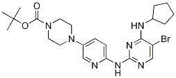 1-Piperazinecarboxylic acid, 4-[6-[[5-broMo-4-(cyclopentylaMino)-2-pyriMidinyl]aMino]-3-pyridinyl]-, 1,1-diMethylethyl ester Structure